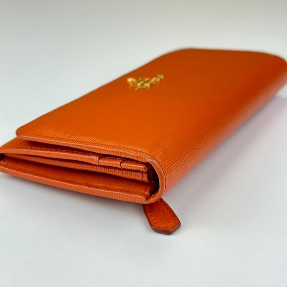 Prada Orange Leather Wallet - Picture 3 of 8